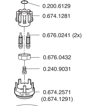 [112602-K-6760241] Koolborstels K9.  186 / 187 / 188 / 189 0.676.432