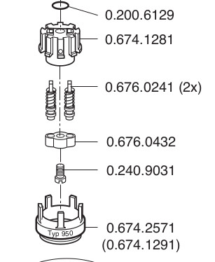 [112602-K-6760241] Koolborstels K9.  186 / 187 / 188 / 189 0.676.432